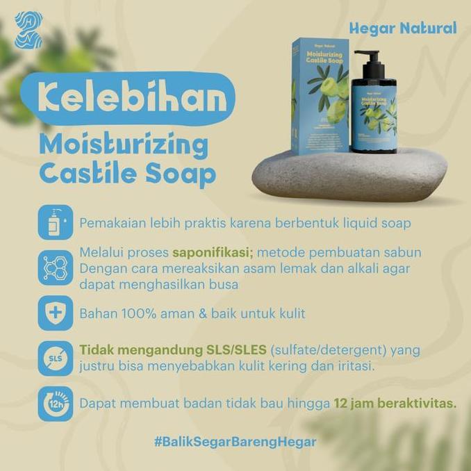 Sendini- Hegar Natural - Moisturizing Castile Soap - Sabun Mandi Natural Non Sls