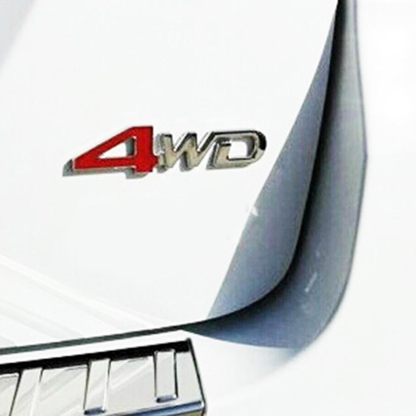 WAJIB PUNYA EMBLEM LOGO MOBIL 4WD BAHAN METAL 3D - STIKER EMBLEM LOGO 4WD
