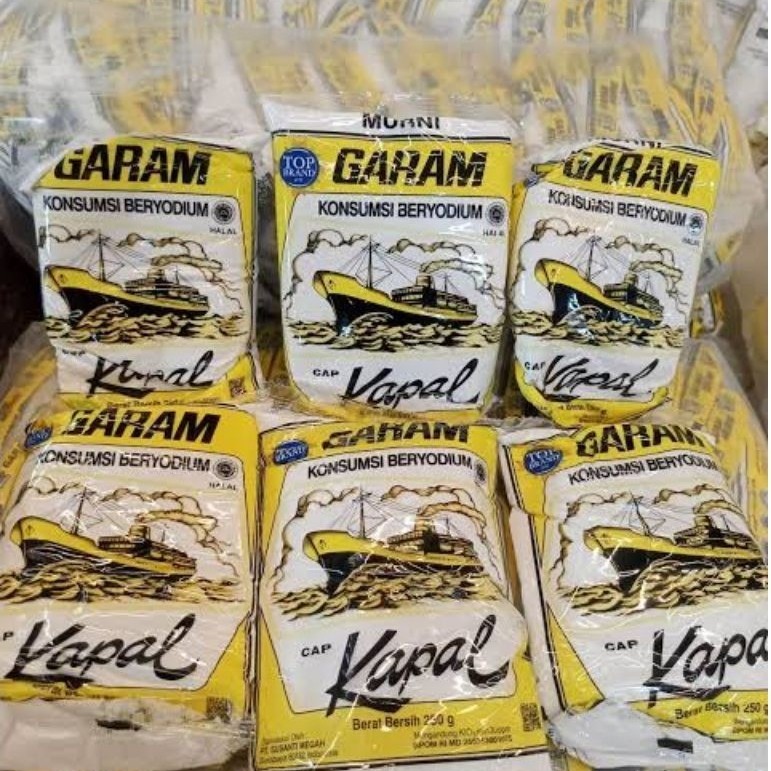 Garam Beryodium Cap Kapal 250g - Garam Dapur Beryodium Praktis untuk Memasak
