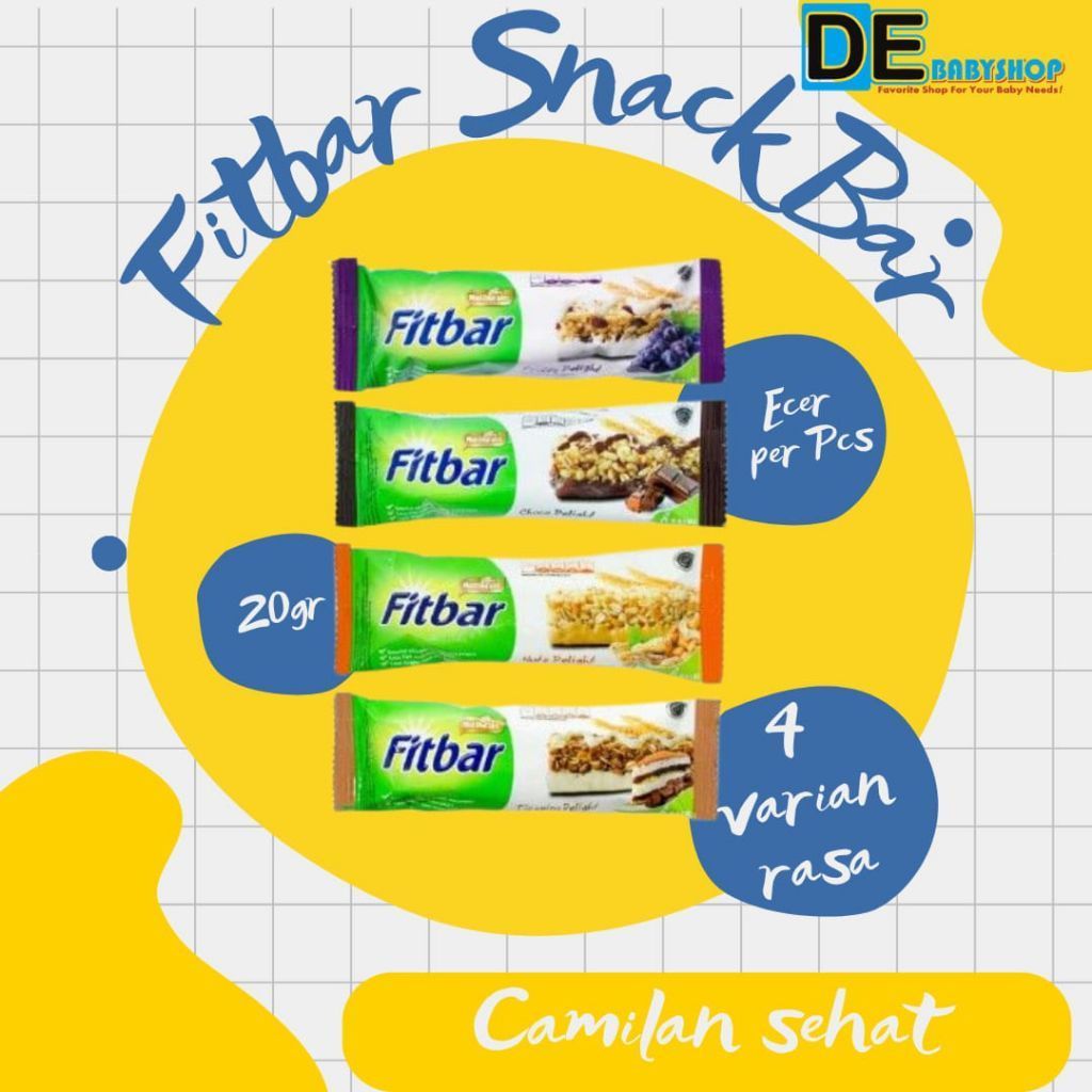 FITBAR ( 1 pcs ) SNACK OAT GANDUM CEMILAN SEHAT DIET MULTIGRAIN SEREAL - FITBAR 20g