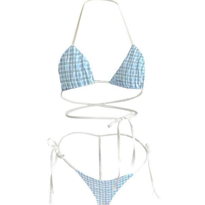 Hot Dv222 >> Lingerie Wanita Set Transparan Motif Tali Bra G String Bikin Malan B022 Tidur Bh