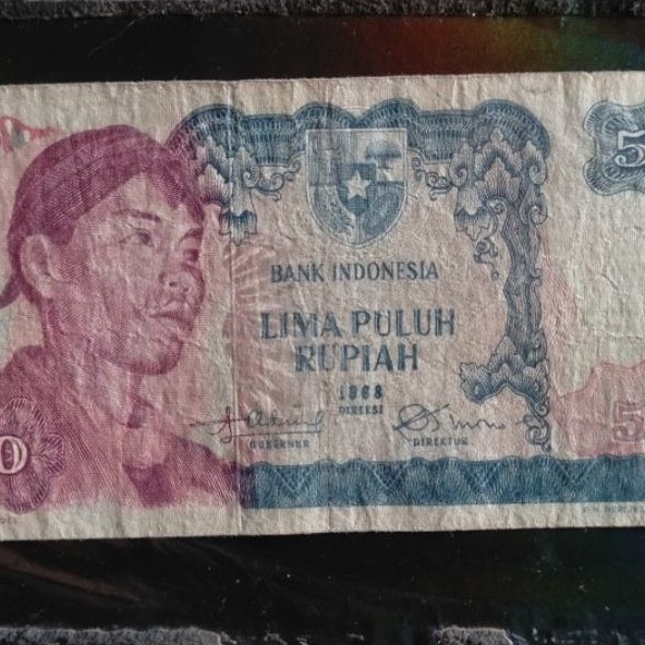 uang 50 rupiah Sudirman 1968