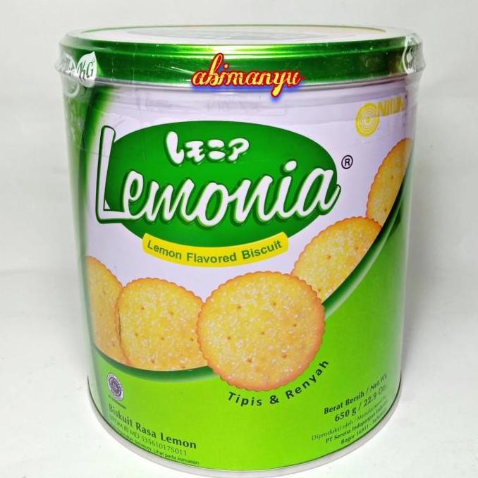 nissin biskuit kaleng lemonia 650gr