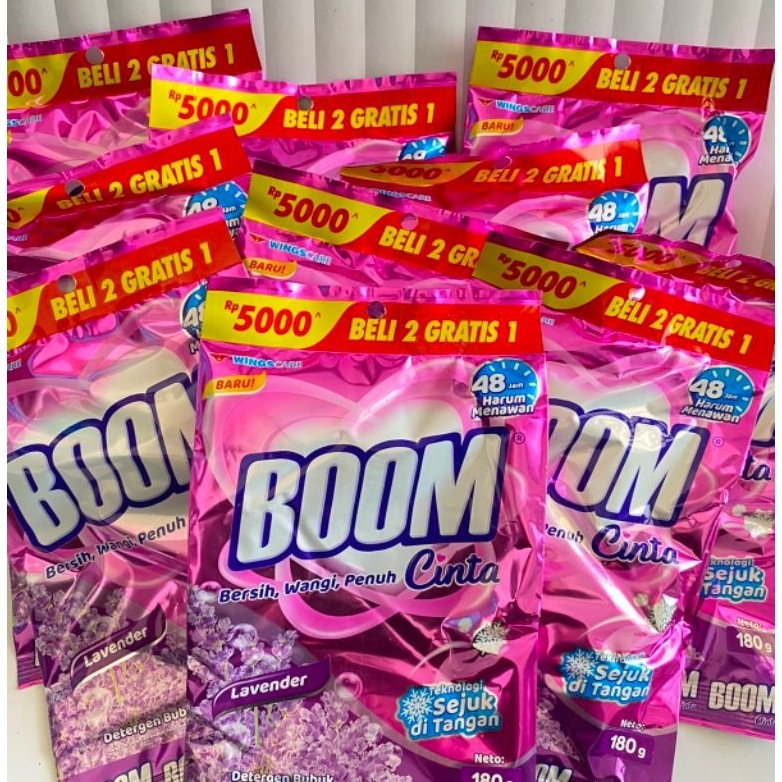 PAKET 6pcs dan 10pcs Deterjen Boom Cinta 5000an Deterjen Bubuk 180gr