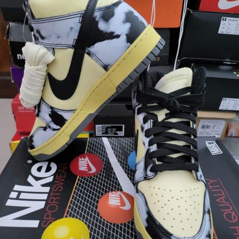 sepatu baru nike sb dunk high 1985 achid wash size 42