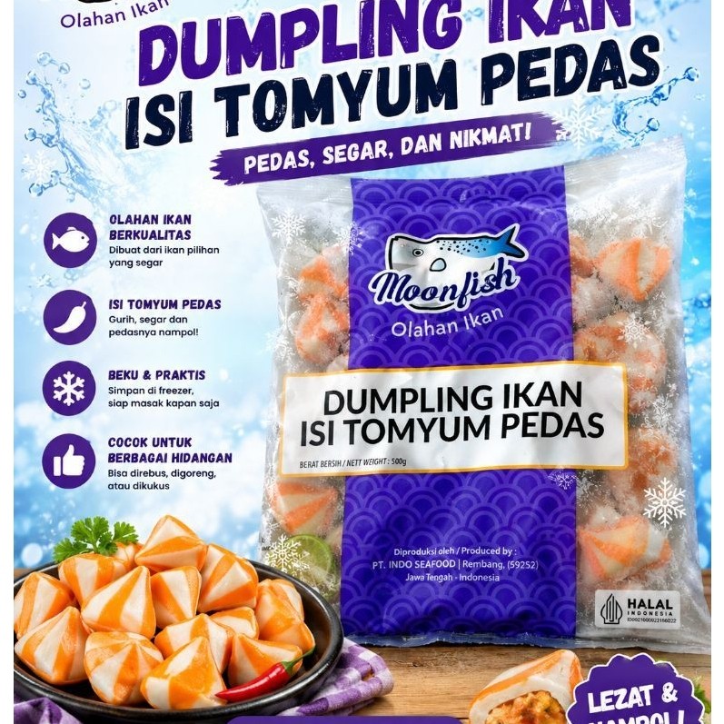 Dumpling Ikan Isi Tomyam Pedes 500g