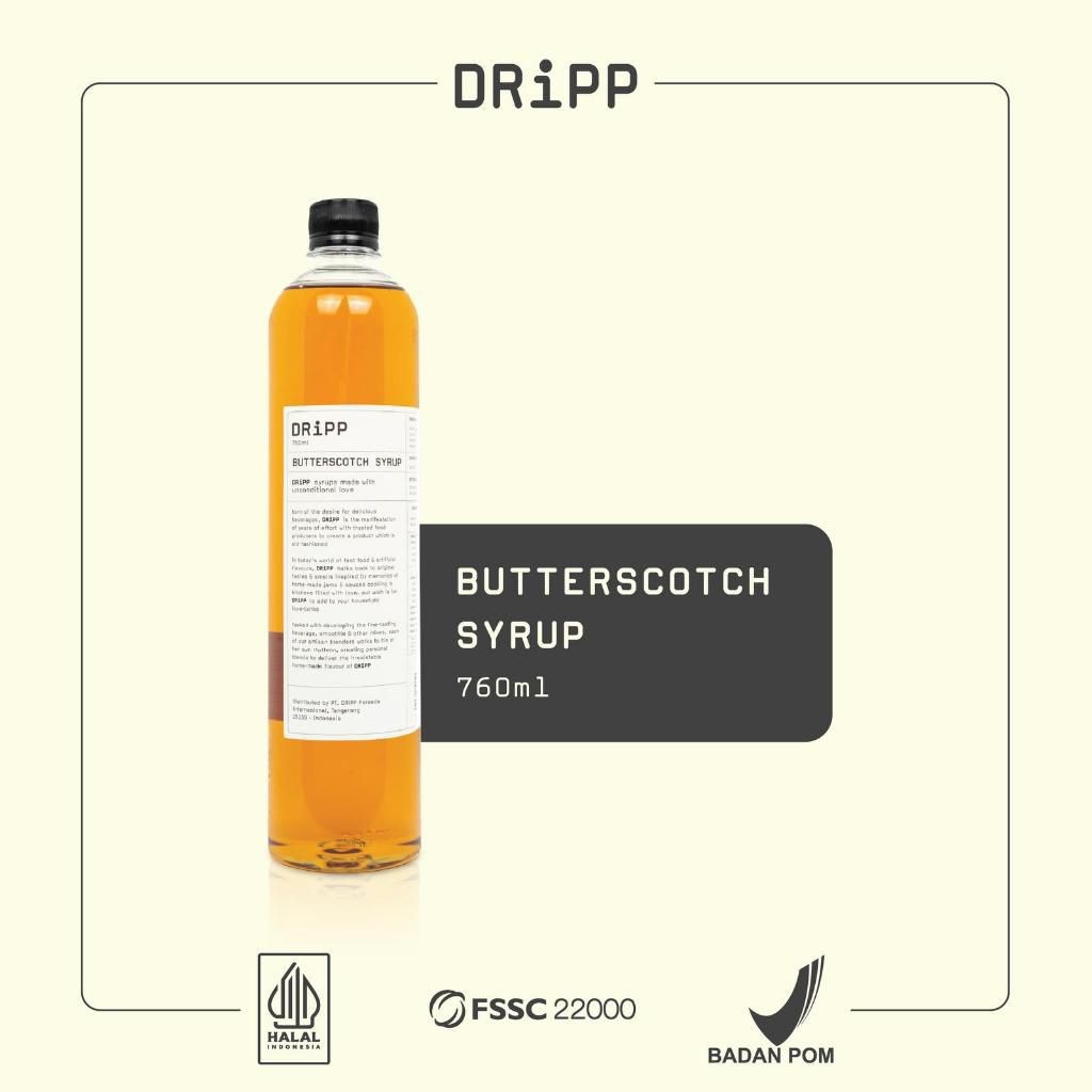 Dripp syrup Butterscotch 760ml - Butterscotch syrup - Sirup minuman rasa butterscotch