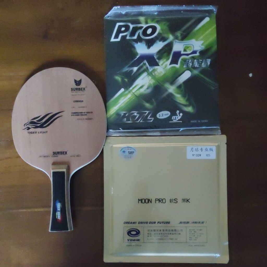 1. Bet rakitan blade surbex tigerlight ruber yinhe moon pro dan ktl pro xp atau yinhe earth II