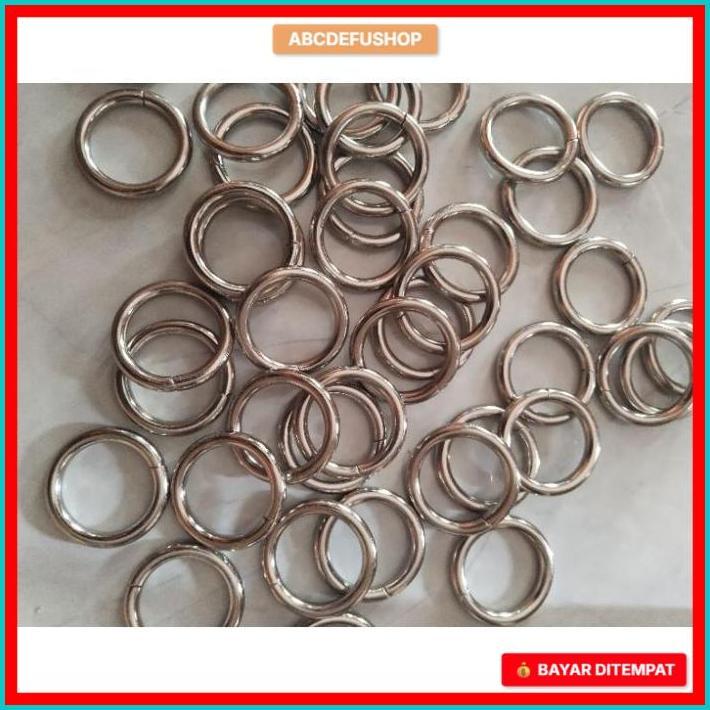 Besi Bulat Ring O / Cantolan -Pengait Besi Bendera/Hewan- Besar - Tebal 20Mm