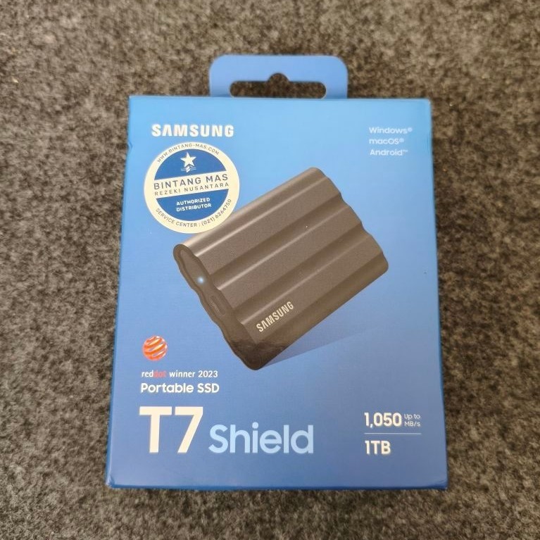 ssd portable samsung t7 shield 1TB fullset