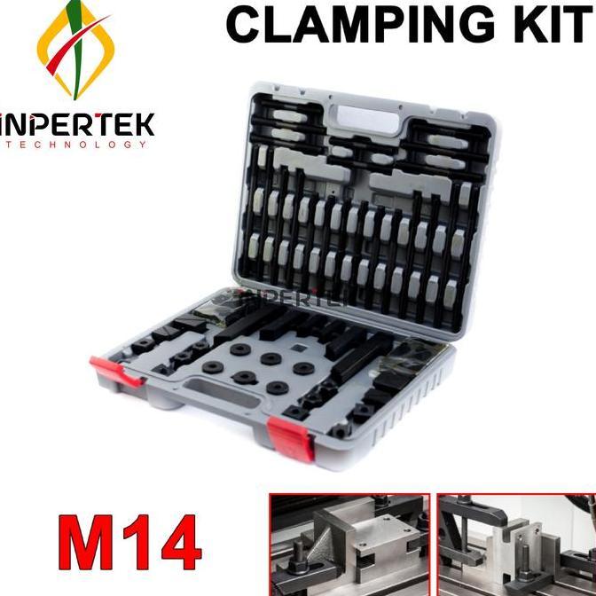 ZISIMAHE Clamping Kit M14 Clamp Set M 14 Klem Penjepit Mesin Milling Clemping