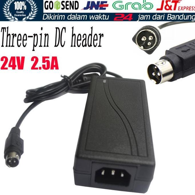 GHUNZING Adaptor Printer Thermal 24v 2.5a 3pin 60w AC Adapter Printer for Epson