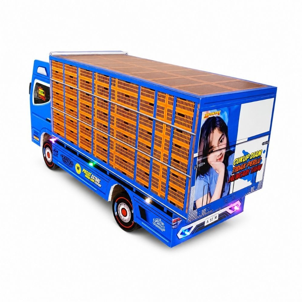 Miniatur mainan truk ayam panjang 30 cm kendaraan mainan