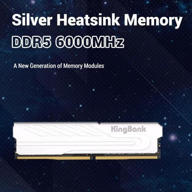 Ram KINGBANK Memory DDR5 8GB 6000Mhz XMP SILVER HEATSINK - Kingbank DDR5 8GB 6000Mhz