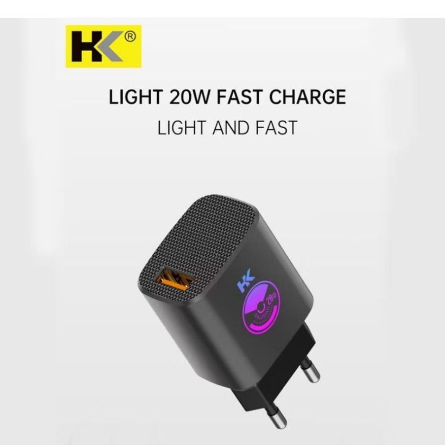 HK TC-D061A Adapter 20W RGB Light Fast Charging Turbo SuperVOOC