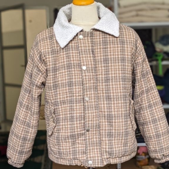 jaket bahan flanel tebal
