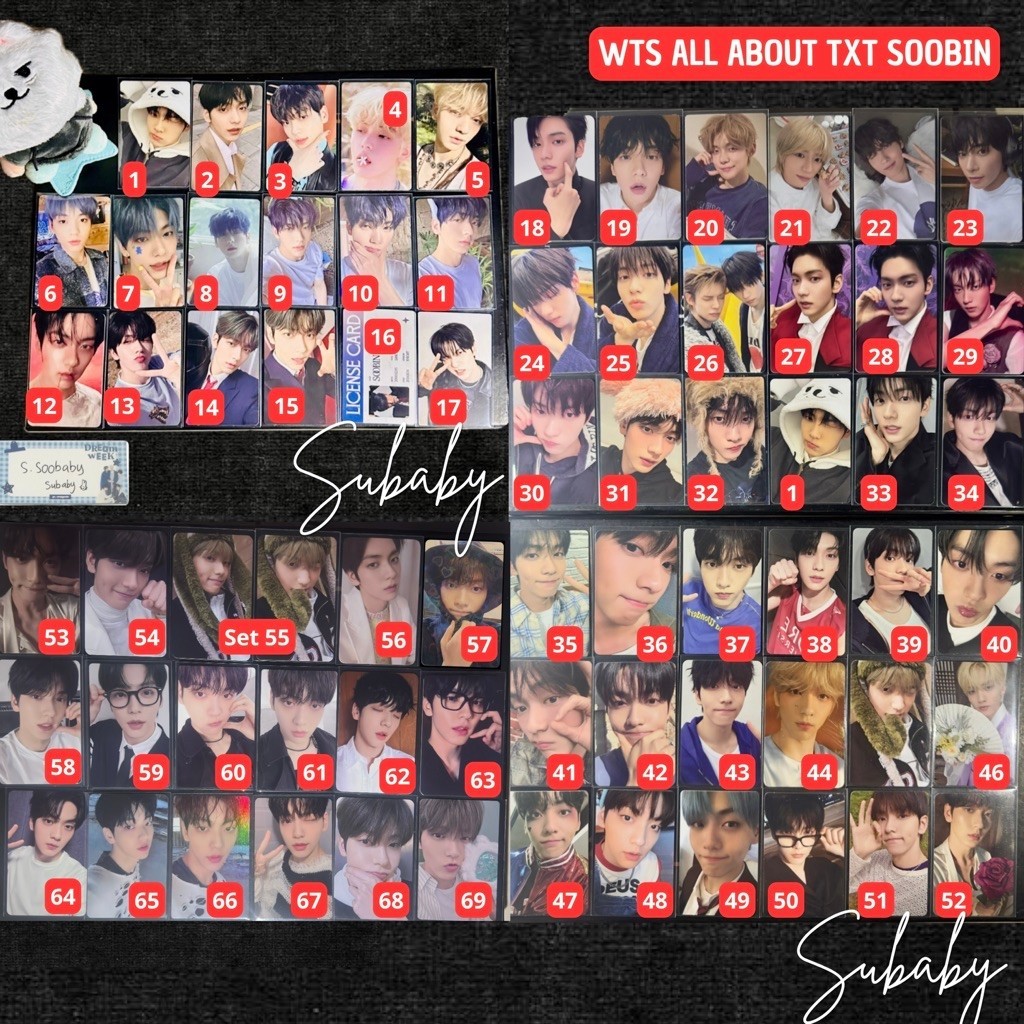 [Ready 9.9] TXT Soobin Official Photocard Album Lucky Draw POB Merch Fansign Showcase Exclusive and 