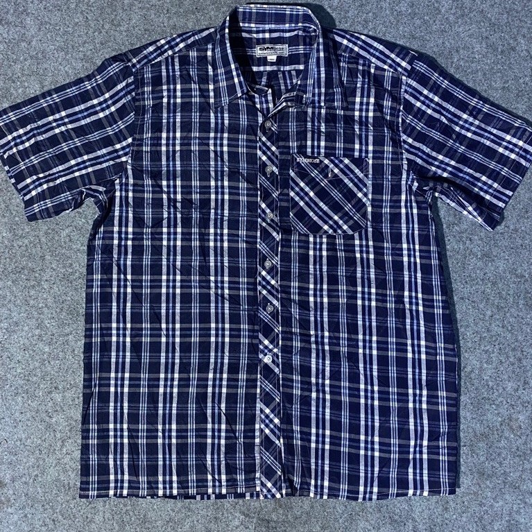 kemeja symbiose blue second