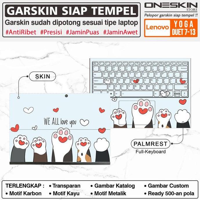 Precut Garskin Sticker Laptop Skin Perfect Fit Kompatibel untuk Lenovo Yoga Duet 7 7i-13 Slim 9 9i-1