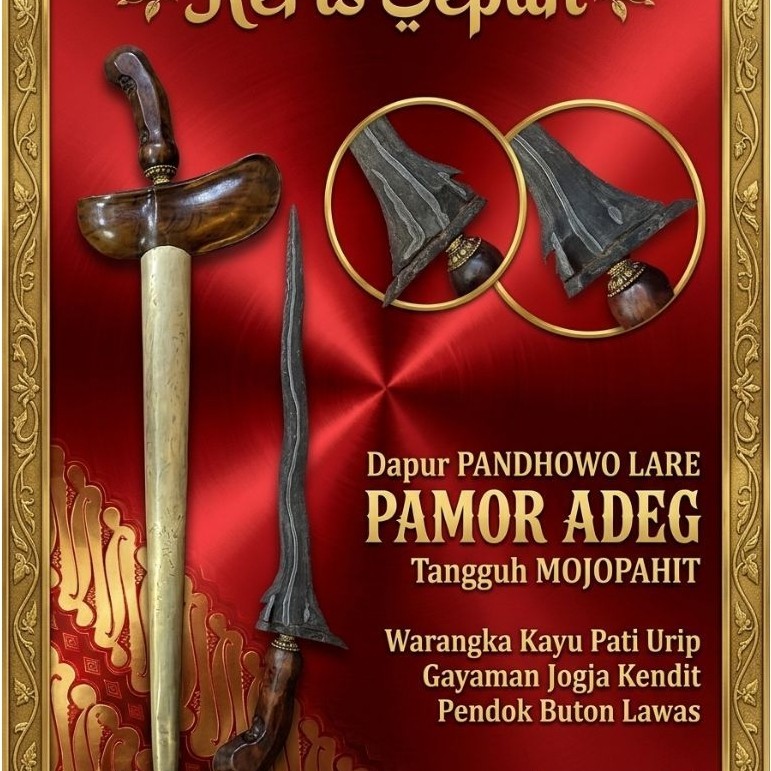 Keris Sepuh Pandowo Lare pamor Adeg MAJAPAHIT