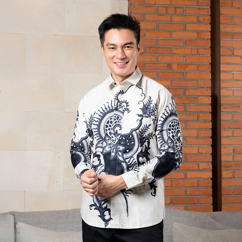 ORIGINAL LASKALA BATIK PREMIUM MONAS KEMEJA BATIK PRIA SLIMFIT LENGAN PANJANG