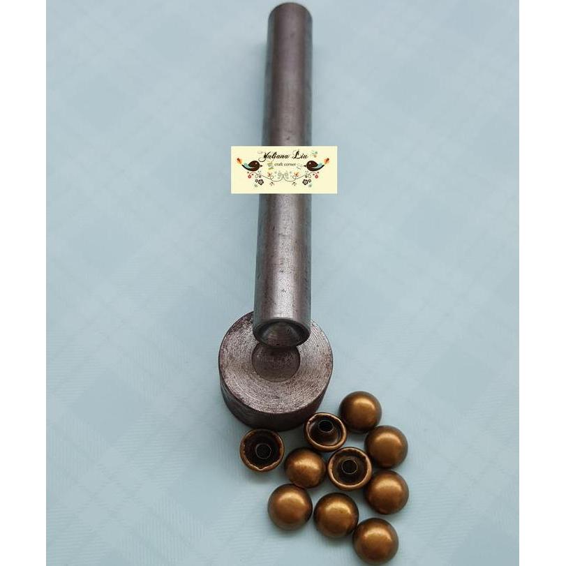 Alat Pukul + Alas Paku Rivet Jamur 9Mm