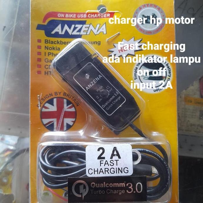 charger fast charging charger hp untuk motor beat mio vario ANZENA