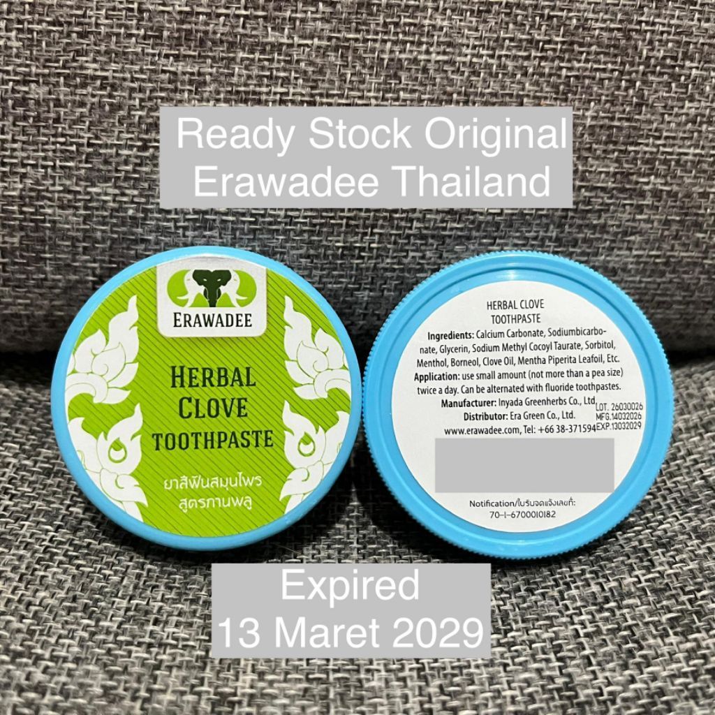 Erawadee  Whitening Toothpaste / Erawadee Mangosteen Toothpaste / Erawadee Pasta Gigi Original Thail