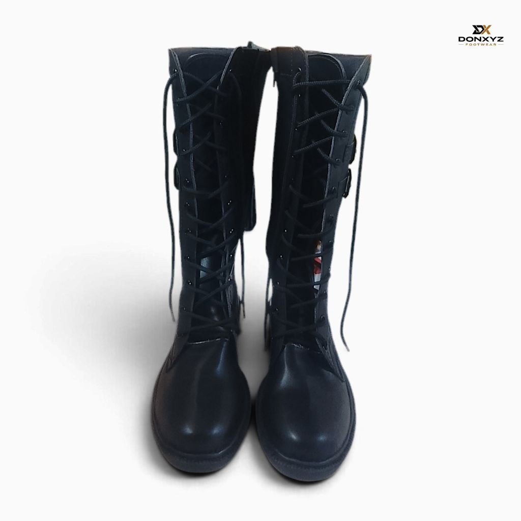 Sepatu Paskibra Mayoret Resleting + Tali / Tali Saja | Sepatu Drumband Parade Wanita Pria