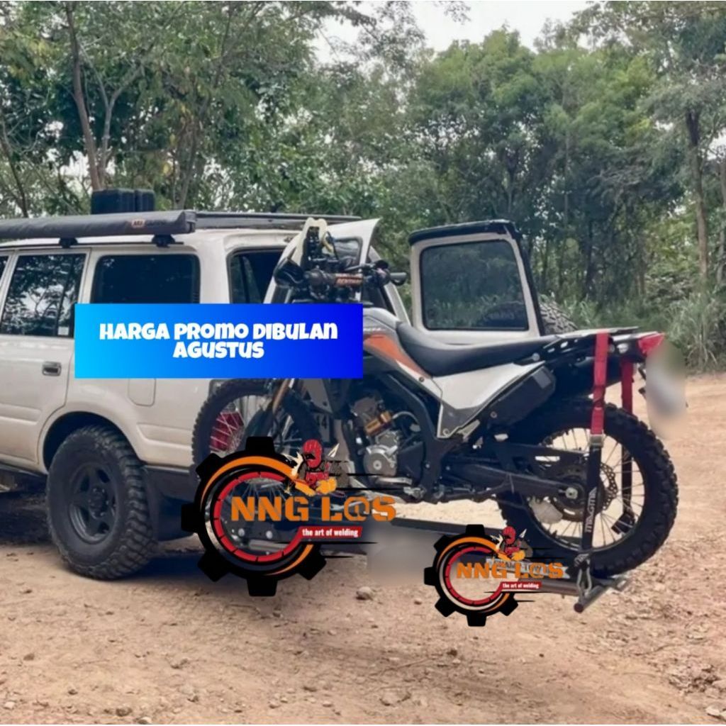 ANHANG GENDONG MOBIL,ANHANG GENDONG MOTOR,SWING RACK,MOTORCYCLE CARRIER,BAGASI BISA DIBUKA TANPA HAR