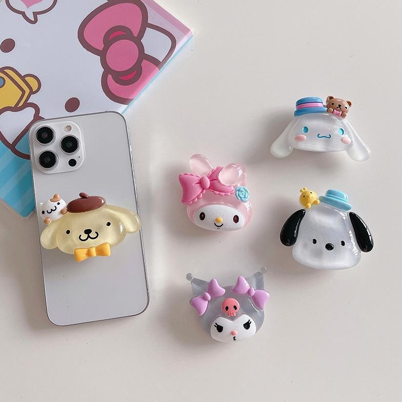 [MAPLESOL] SANRIO STAND HOLDER PHONE AIRBAG GRIPTOK 3D PREMIUM lazy ring / LOVE HATI RING HOLDER / P