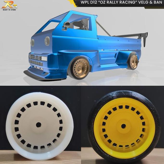WPL D12 Velg OZ Rally Racing - Velg dan Ban 1 Set RC Drift 3D Print WP