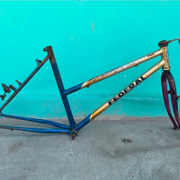 frame fork federal lady size 19 roda 26 bekas tidak SN frame sepeda kalcer