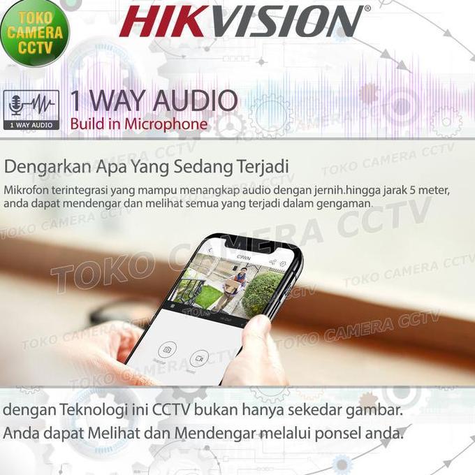 Cctv- Kamera Cctv Indoor Hikvision 2Mp Mic Audio Camera Hikvision 2Mp Audio