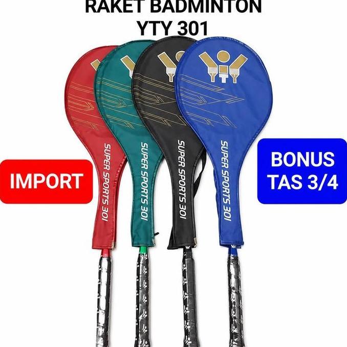 Raket Badminton Anak YTY Original - Raket Bulutangkis Anak Murah YTY 301 Free Tas Banyak Warna
