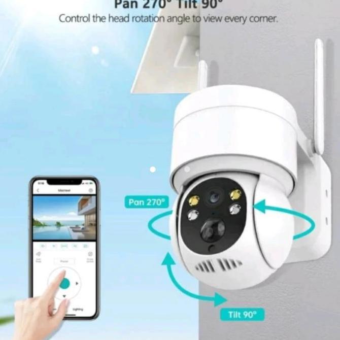 Cctv- Cctv Ip Camera Outdoor Wifi Solar Panel Surya Tenaga Matahari 8Mp Icse