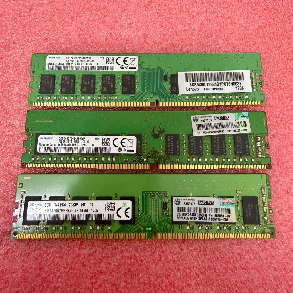 RAM Server ECC UDIMM 8GB DDR4 2133MHz PC4-2133P 1Rx8 2Rx8 Samsung SK Hynix