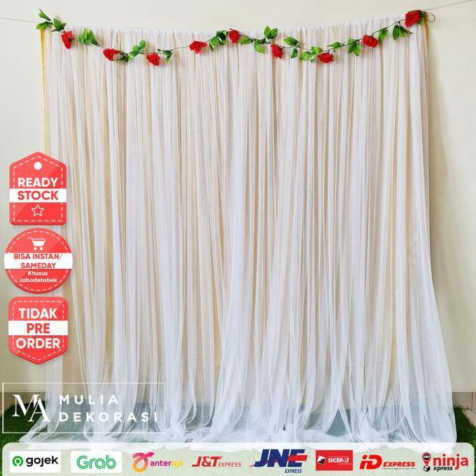 New- Backdrop Kain Lamaran Decoration Background 3M Abutai Tile