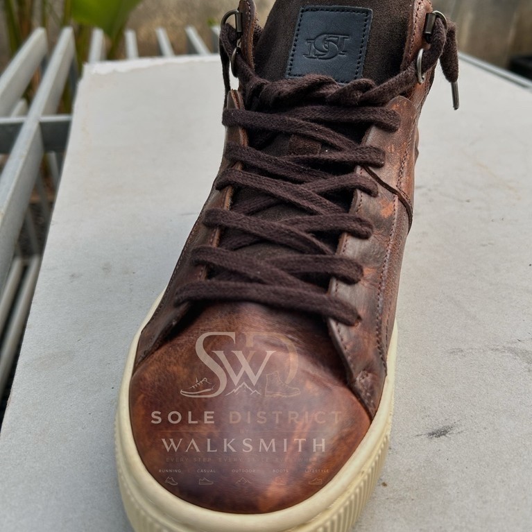 Sepatu Kulit Sneakers Preloved vintage, heritage, workwear Casual DUNE LONDON VANQUISH | Leather Hig