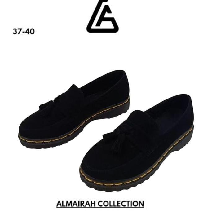 Almairah Sepatu Docmart Loafers Pria Wanita Penny Suede