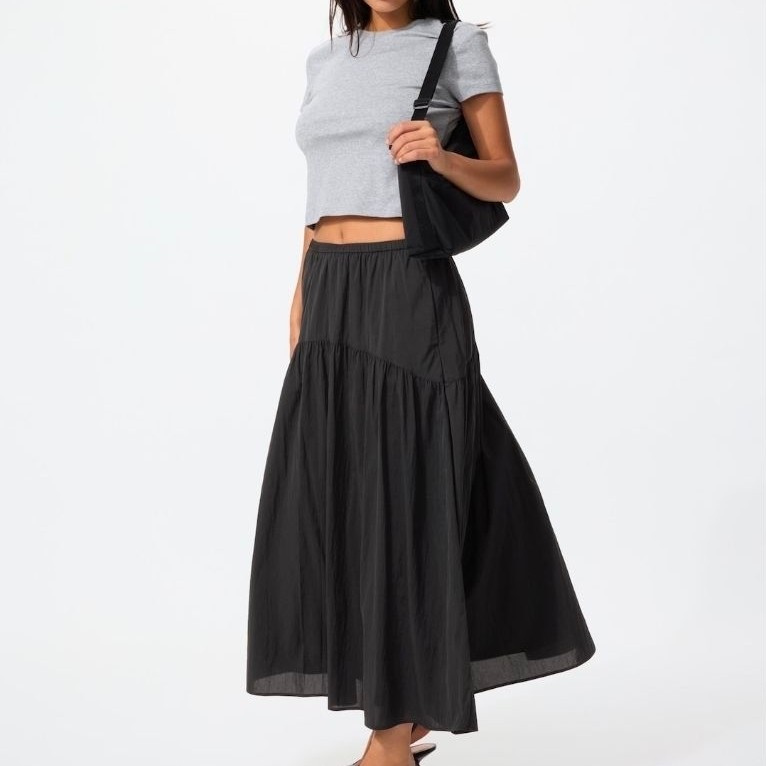 WOMEN Rok Gather Nilon UNIQLO