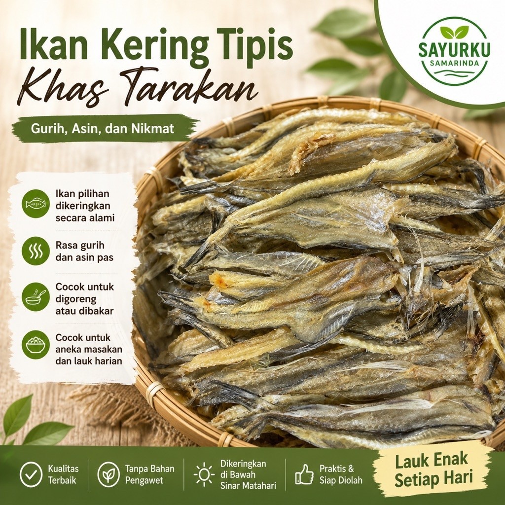 Ikan Kering Tipis Khas Tarakan Gurih Asin