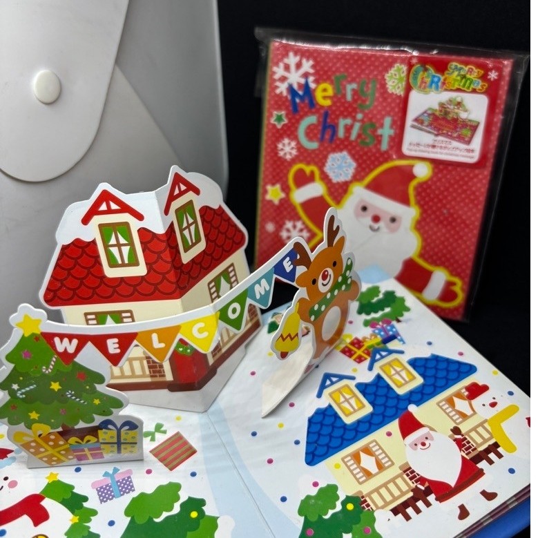 Buku Pop Up Natal Anak | Buku 3D Natal | 3D Christmas Theme Book