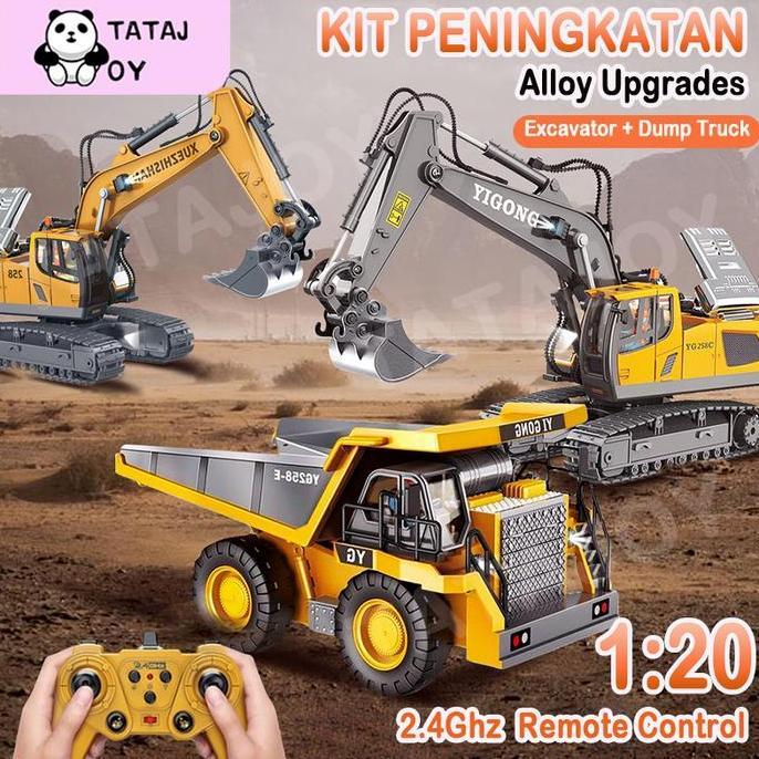 Mamisandika - [TATAJOY]2.4Ghz RC Excavator Paduan Mainan RC RC Truk Truk 11 Saluran Excavator