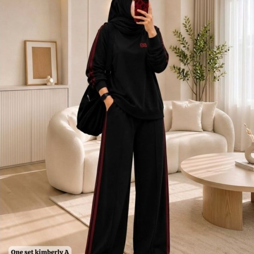 One Set Kimberly / Set Celana Kulot Knit / COD