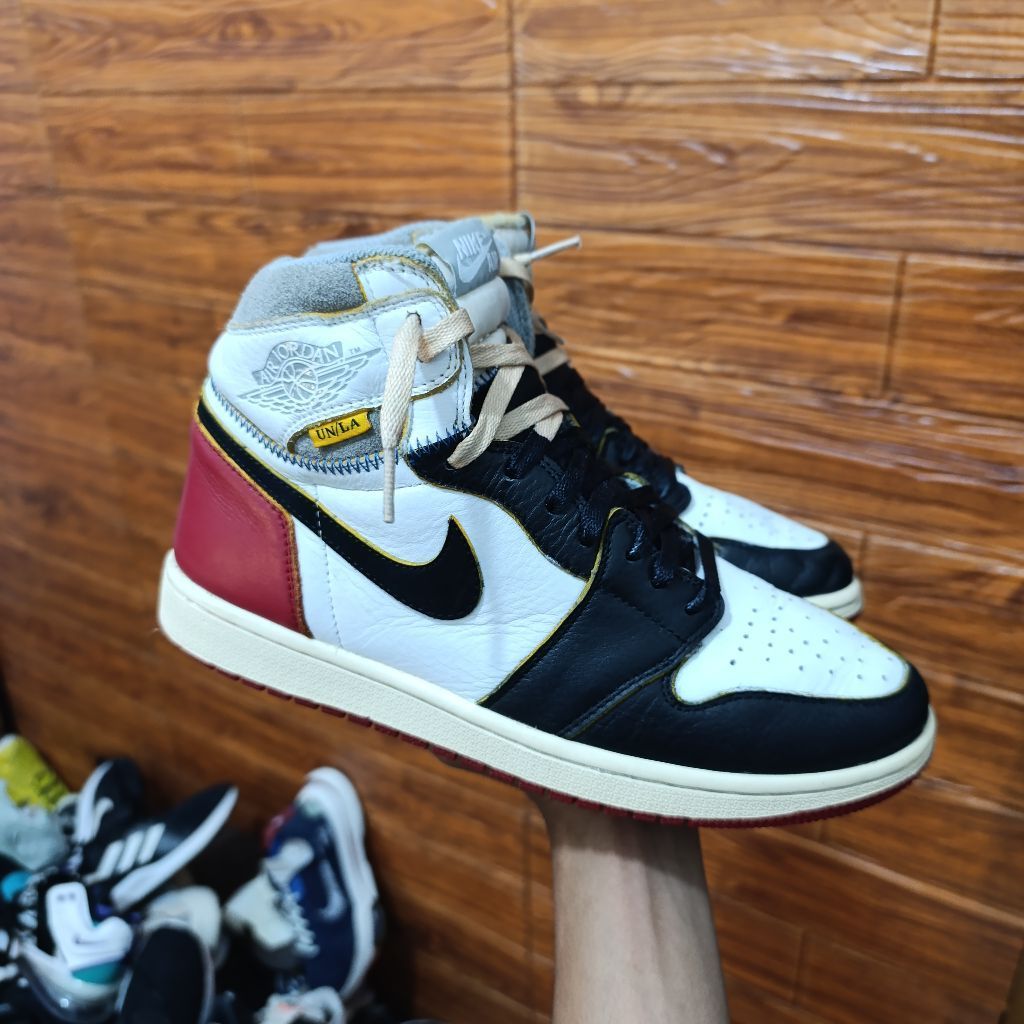 Sepatu Sneakers Air Jordan 1 Retro High NRG x Union LA Black Toe