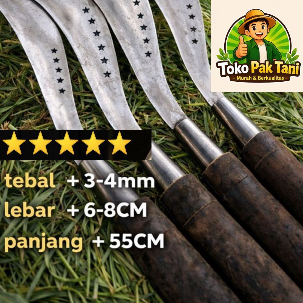 PROMO Sabit Aret Bintang 5 Madura Asli Baja Pengaritan Rumput