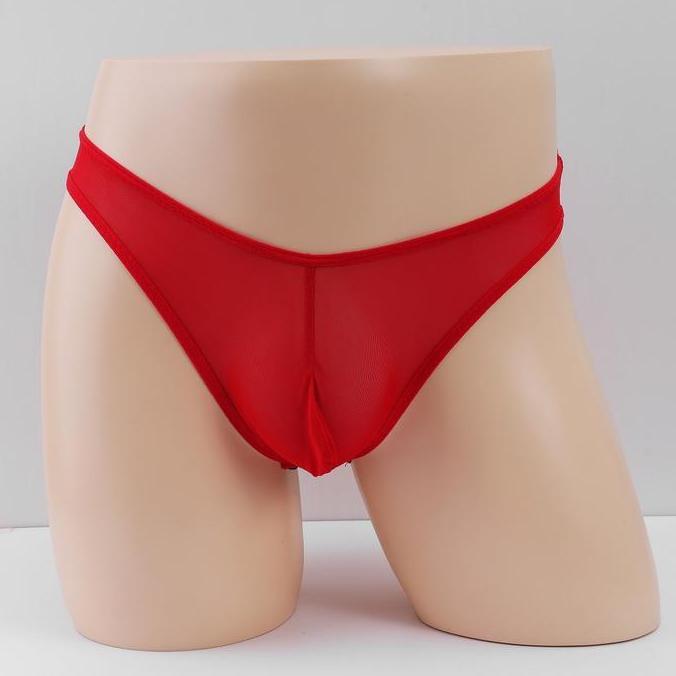 DE24 >> Celana Dalam Pria Open Crotch Thosng Pria Low Waist Celana Y0610 Nyaman Boxer Lembut