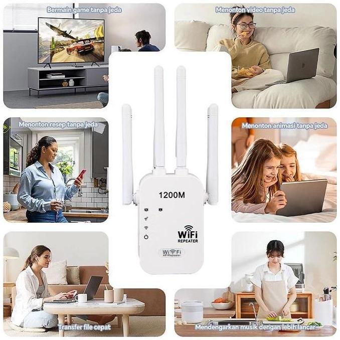 Penguat sinyal WiFi, penguat router, penguat sinyal jaringan 1200mbps, penguat jaringan jarak jauh