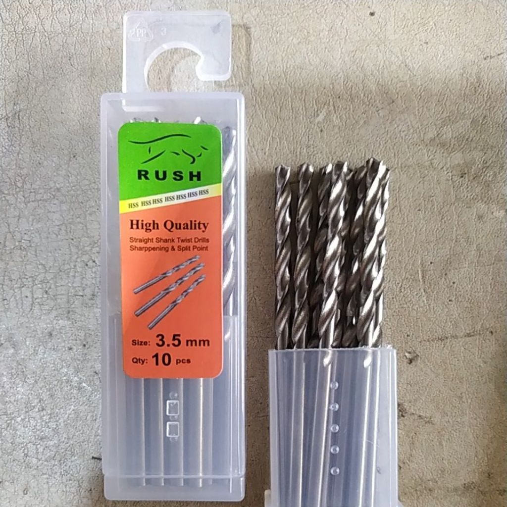 Mata bor besi 3.5mm Rush HSS / Mata bor besi, kayu, baja 3.5mm